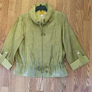 Ruby Rd spring green jacket.